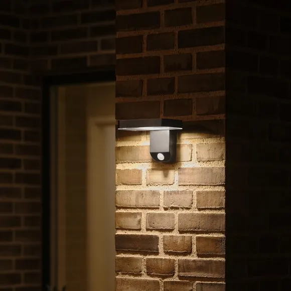Nordlux Rica Square Solar - Wall light - Black, Black