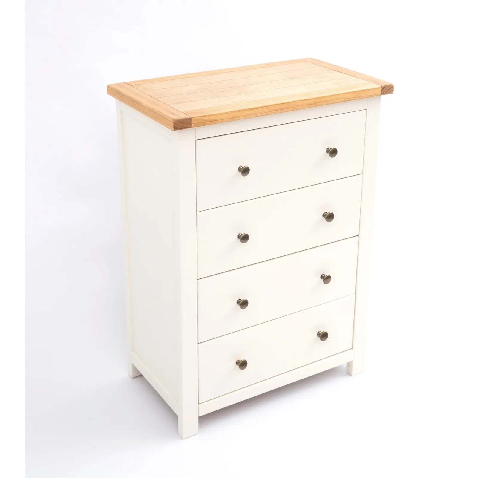 Cabinet Bits Maggiori 4 Drawer Chest of Drawers Brass Knob in Off-White 3