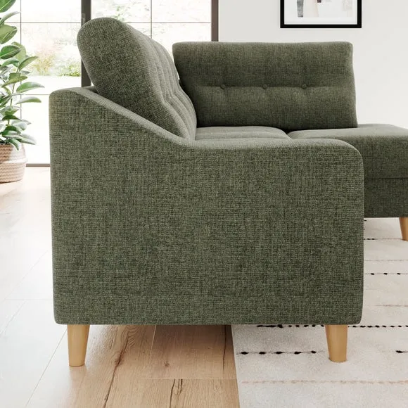 Baxter II Chenille Soft Texture Corner Chaise Sofa 3
