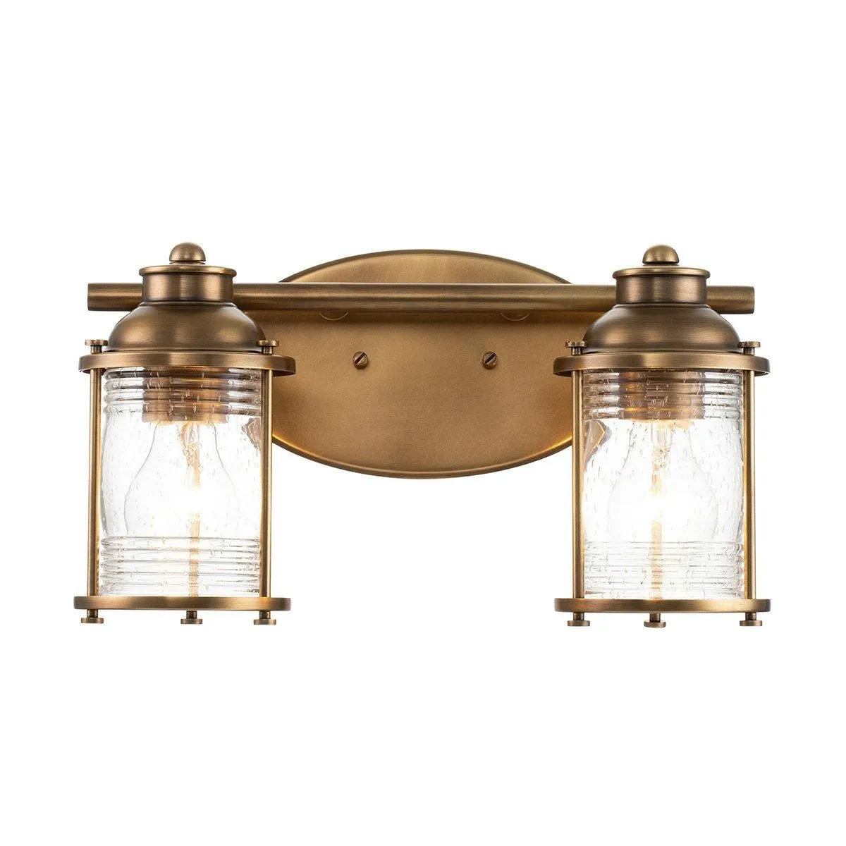 Netlighting Kichler Ashland Bay Wall Lamp Natural Brass IP44 in Yellow
