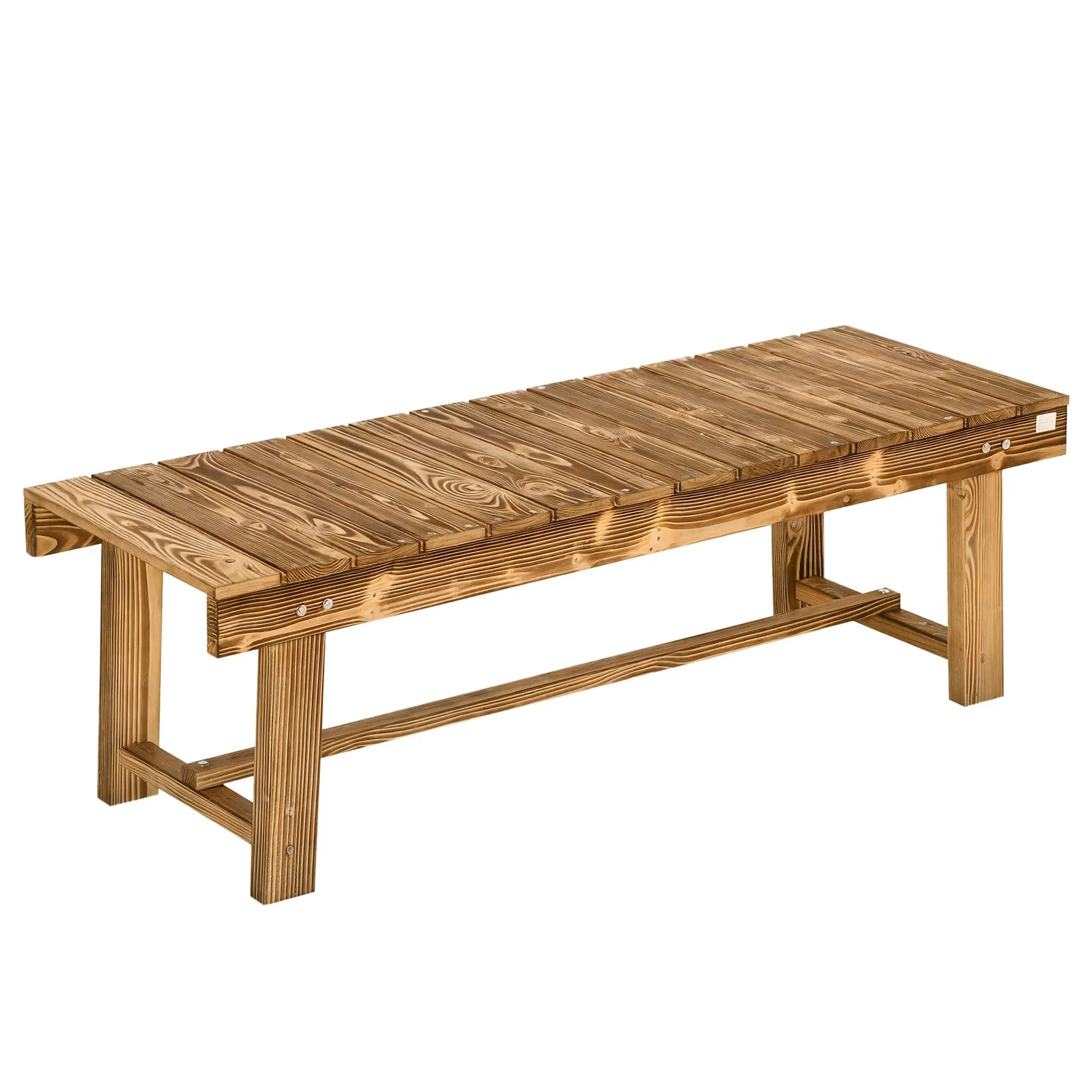 OUTSUNNY 1.1M Outdoor Garden Bench Patio Loveseat Fir Wood 2 Person in Chocolate 2