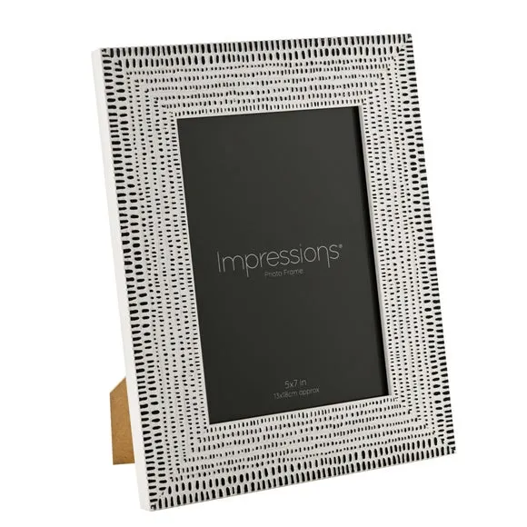 Impressions Monochrome Patterned Photo Frame 3