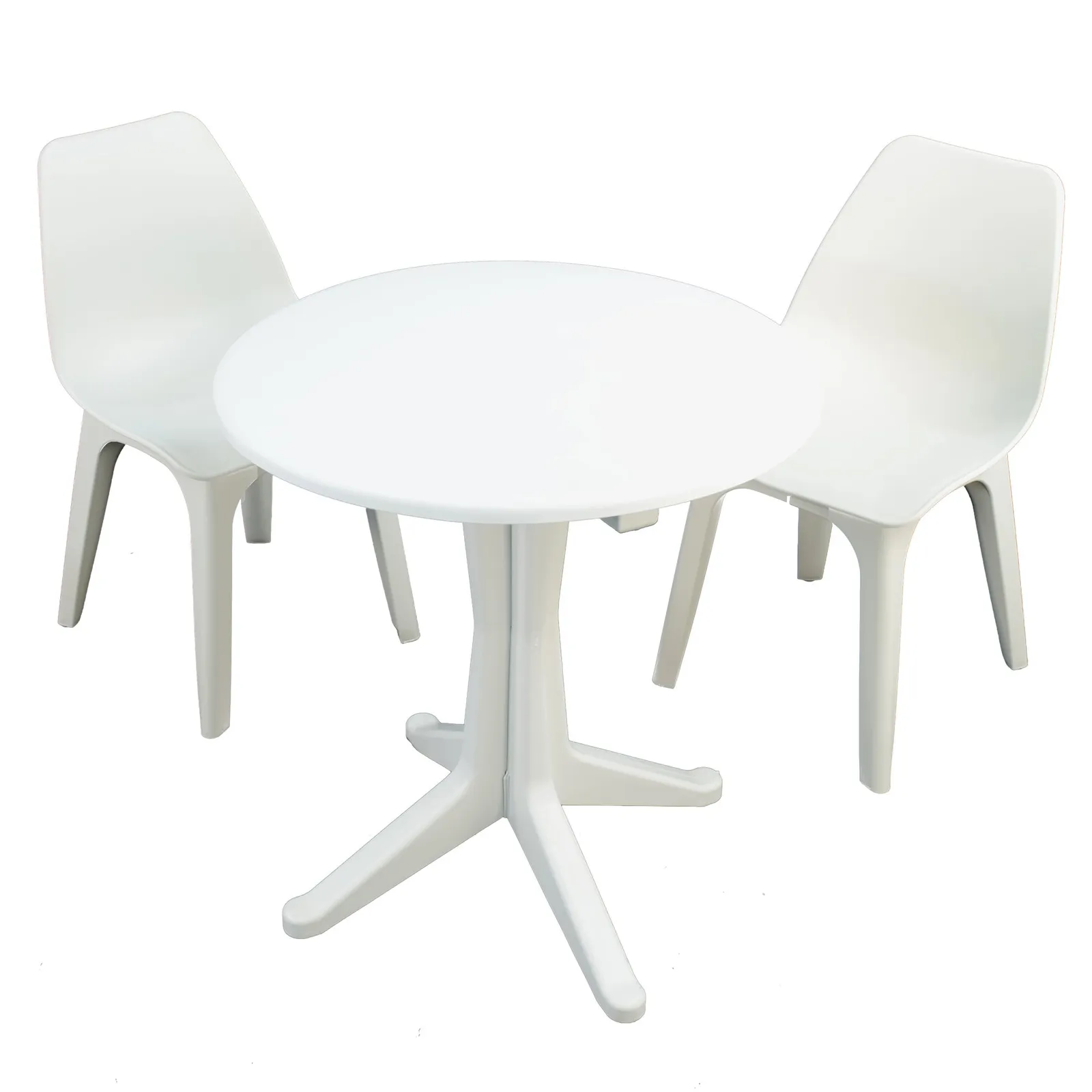 Levante 2 Seater White Bistro Set with Eolo Chairs