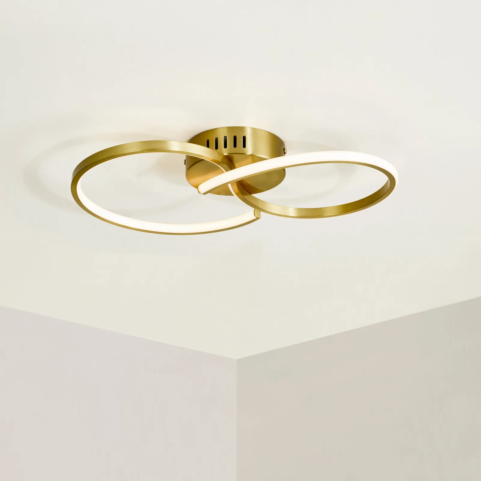 Infinity LED Ceiling Fitting Brushed Gold