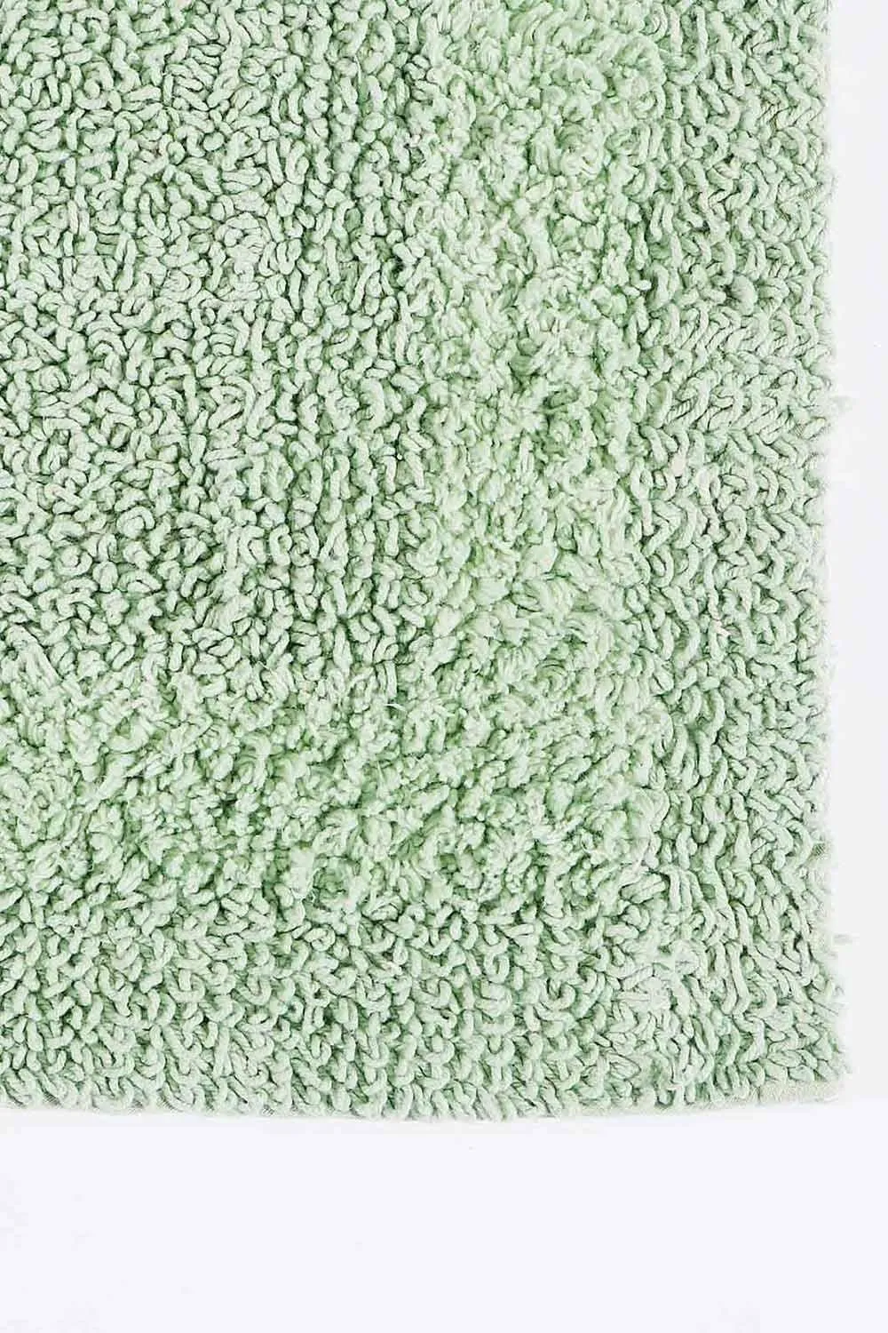 Homescapes Luxury Square Bath Mat 1600GSM 100% Cotton Reversible Shower Mat, 50cm in Pale Green 2