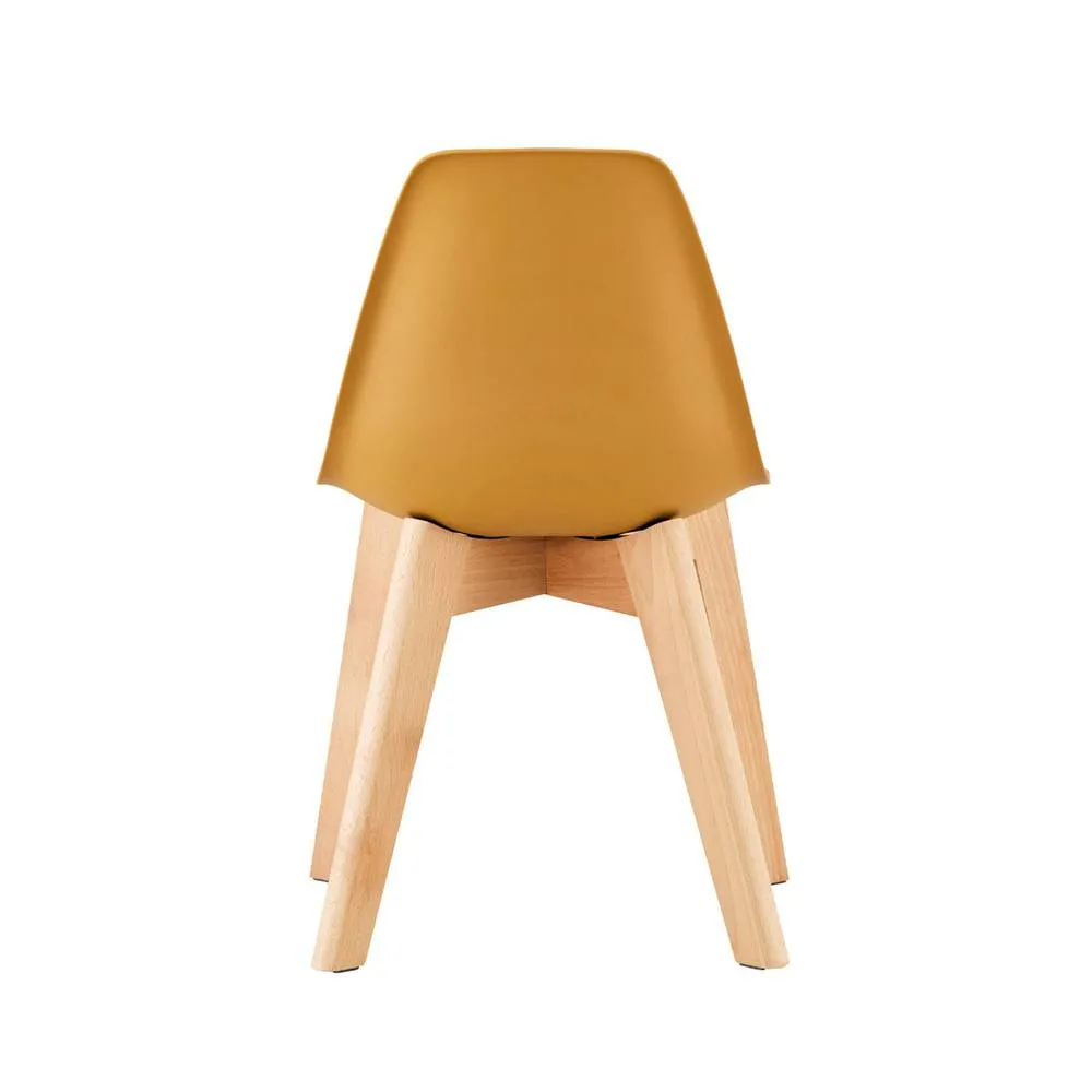 sweeek Set of 2 children's chairs Scandinavian style with beech wood in Mustard 4