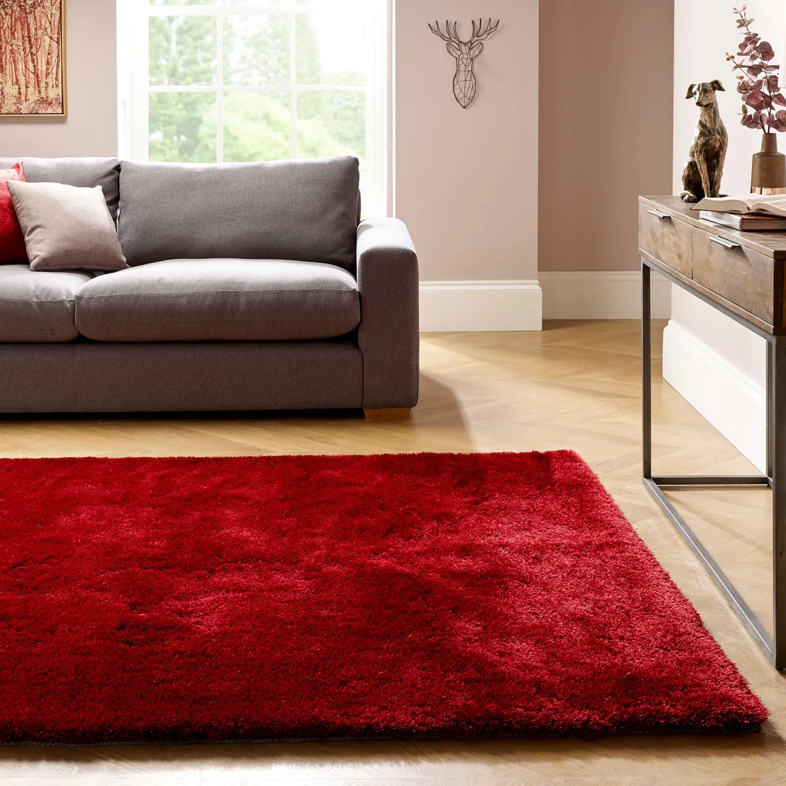 Indulgence Shaggy Rug Red