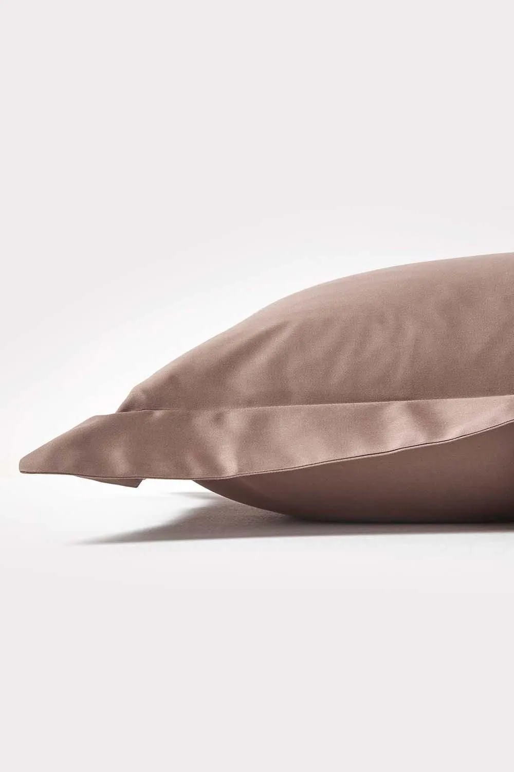 Homescapes Duck Egg Blue Sateen Cotton Oxford Pillowcase 400 TC in Brown 2