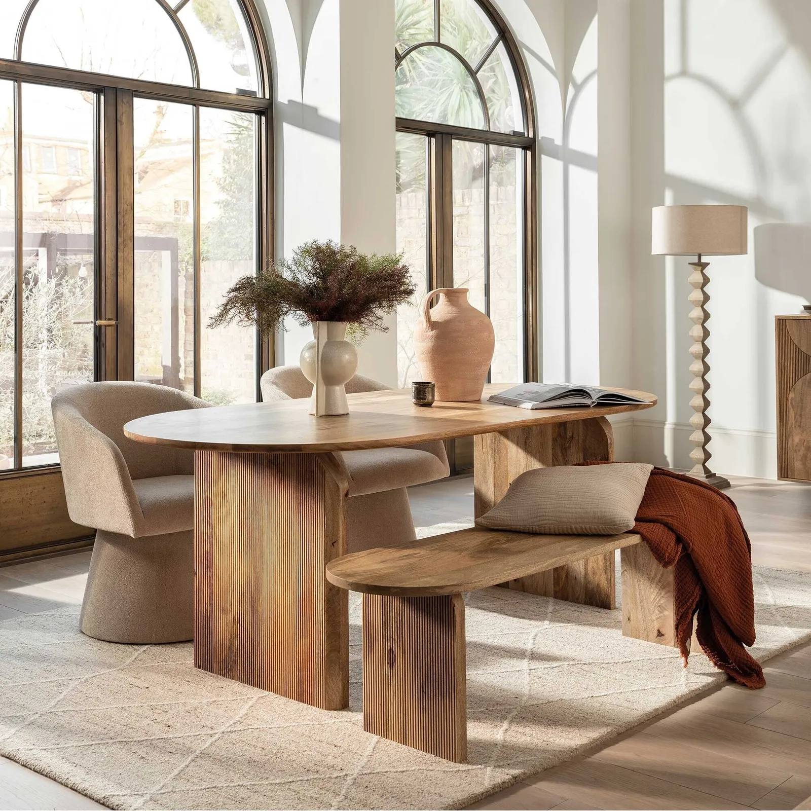 Zuberi Dining Table 200Cm, Neutral Wood | Barker & Stonehouse 2
