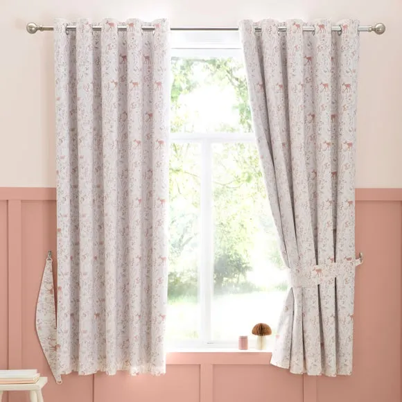 Woodland Floral Eyelet Curtains 2