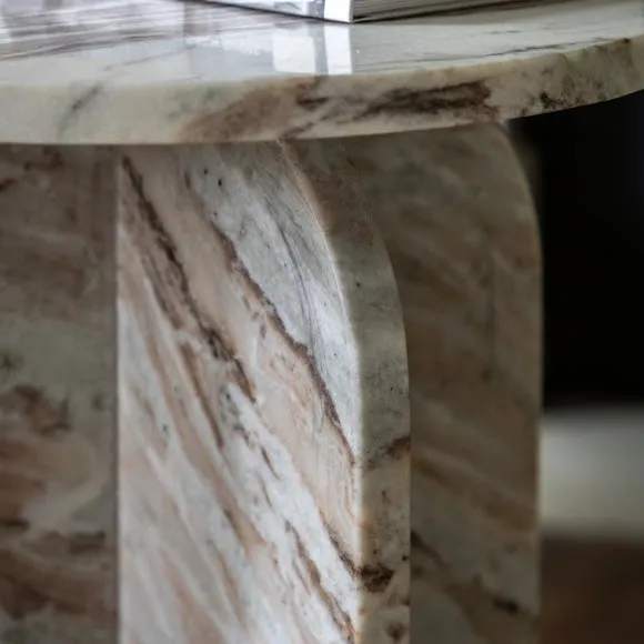 Amora Solid Marble Side Table 3
