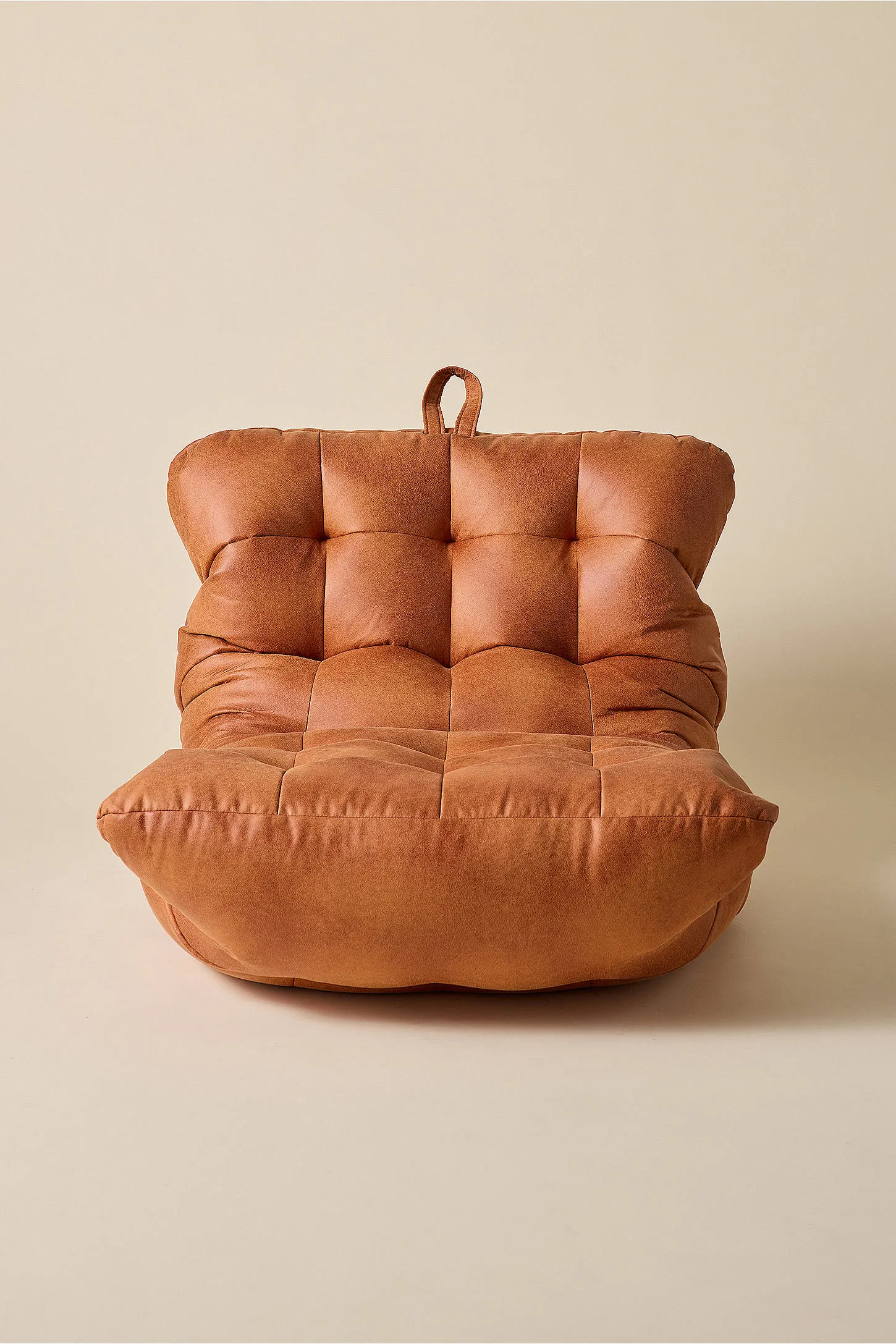 Greta Faux Leather Bean Bag - Brown 2