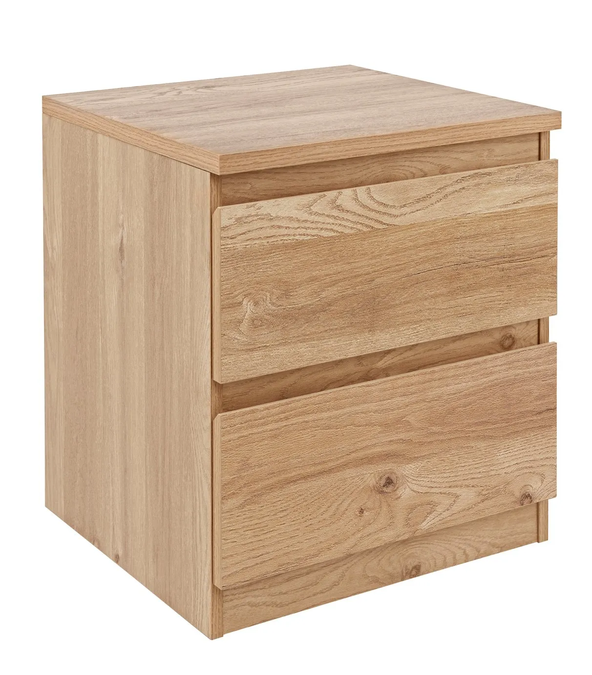 Habitat Jenson 2 Drawer Bedside Table - Oak Effect