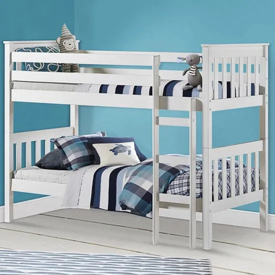 Portland Wooden Bunk Bed In White