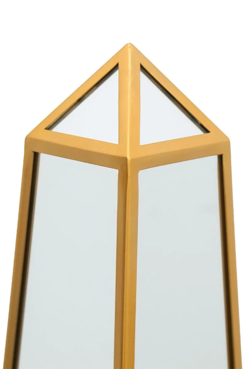 MirrorOutlet Gold Metal Edged Mirrored Garden Ornament (100CM X 20CM X 20CM) 4