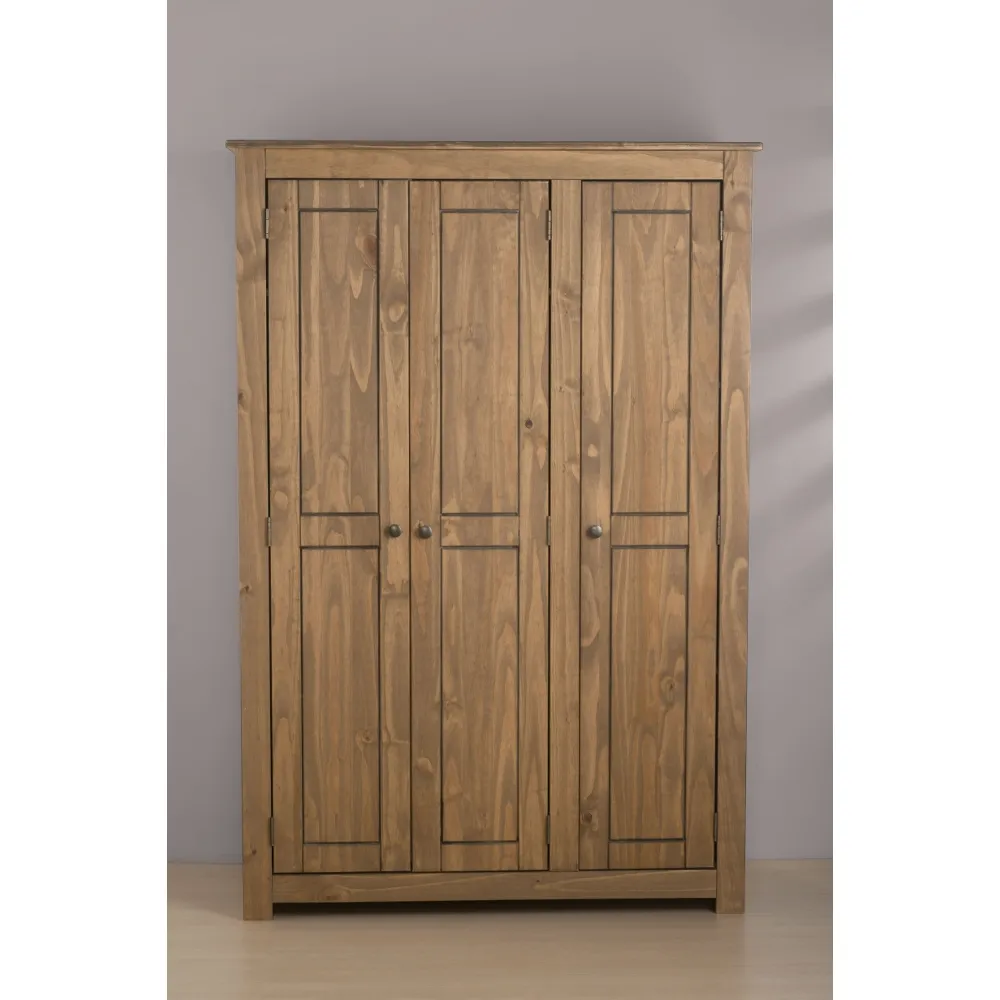 Santiago Pine 3 Door Wardrobe