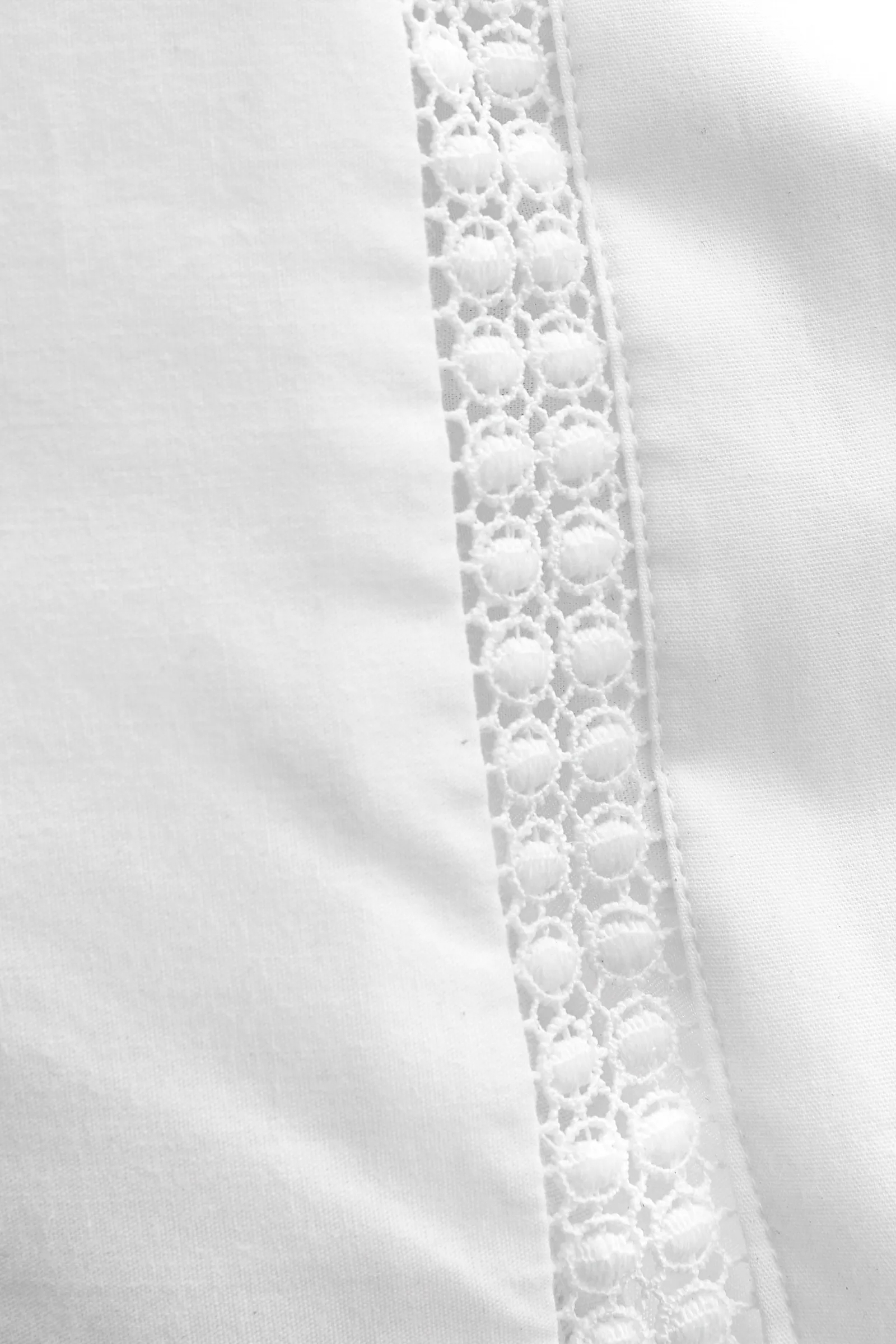 Bianca 'Oxford Lace' 200 Thread Count Cotton Duvet Cover Set in White 4
