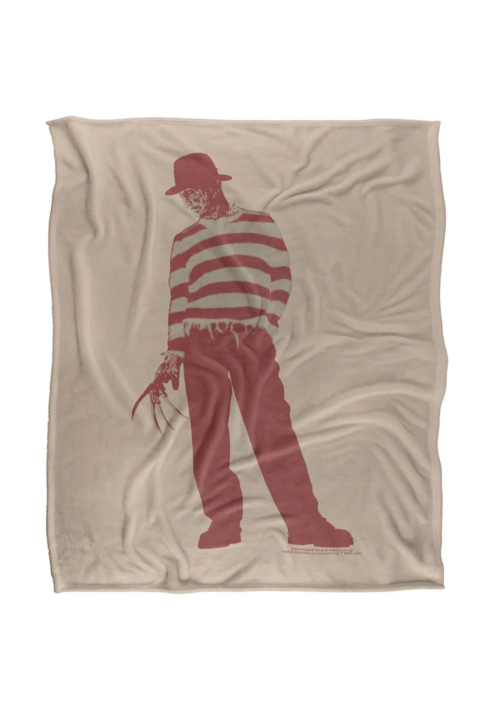Warner Brothers Nightmare on Elm Street Freddy Silky Touch Super Soft Throw Blanket in White