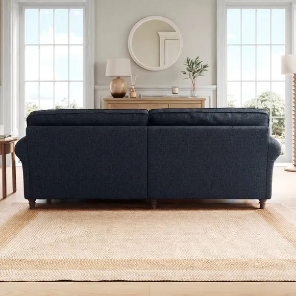 Flori Soft Chenille Corner Chaise Sofa 2