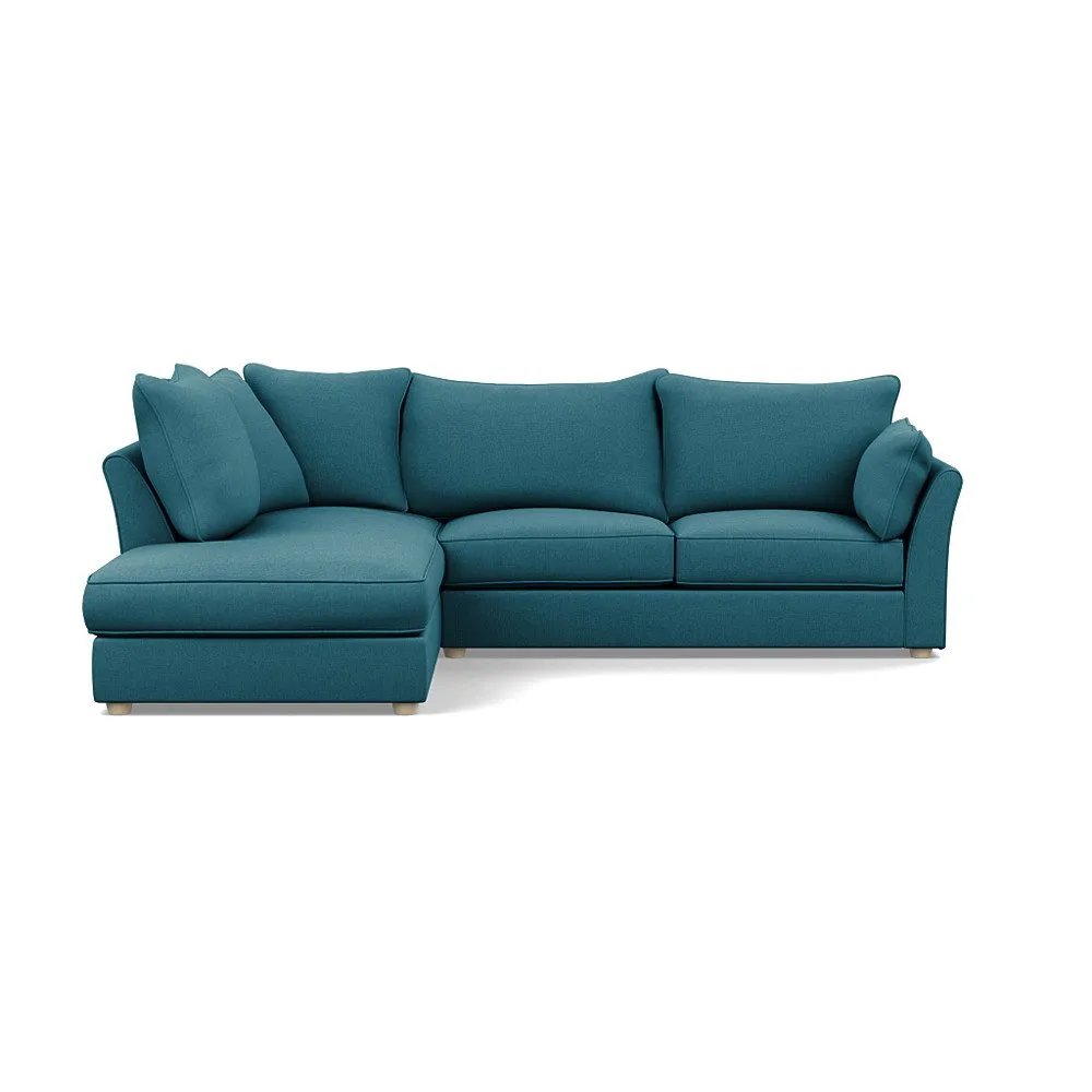 Heal's Tailor Medium Left Hand Facing Corner Sofa Brushed Cotton Cadet