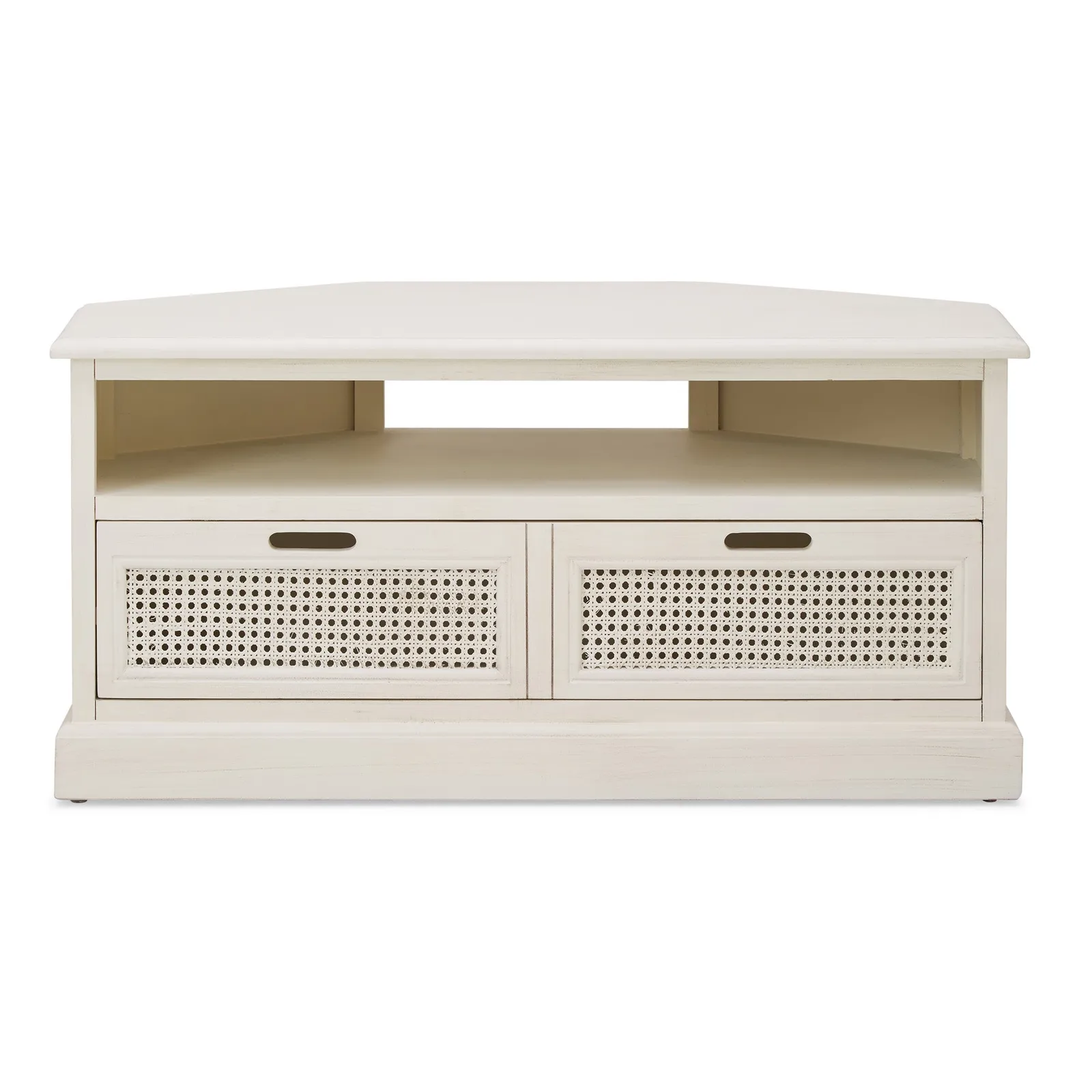 Lucy Cane Cream Corner TV Stand Slate (Grey)