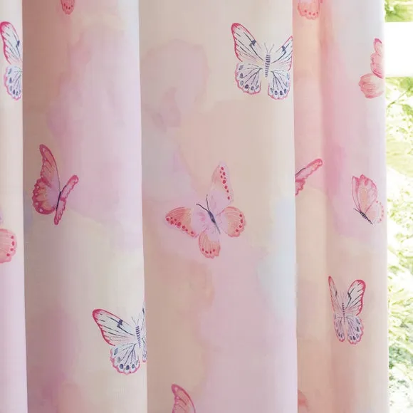 Catherine Lansfield Ombre Butterflies Eyelet Curtains 3
