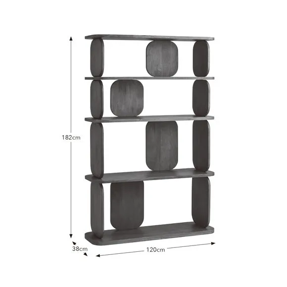 Paddle Bookcase, Mango Wood 6
