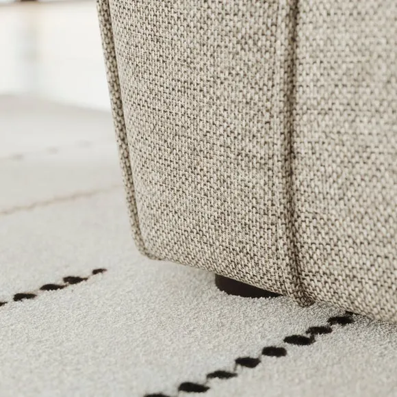 Blake Basket Weave Texture Corner Chaise Sofa 4