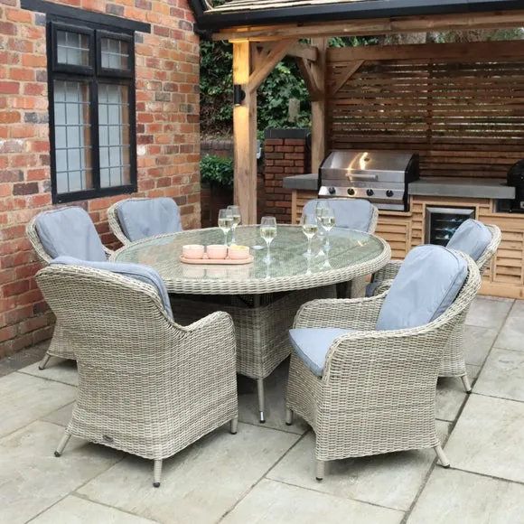 Wentworth Ellipse 6 Seater Imperial Outdoor Dining Set 2