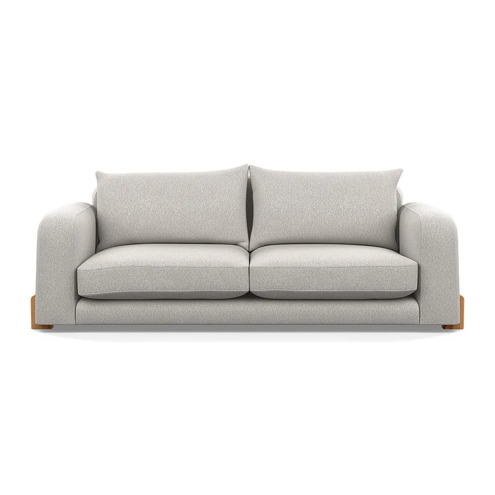 Heal's Nuvola 4 Seater Sofa Chunky Boucle Ecru Natural Oak Feet 1