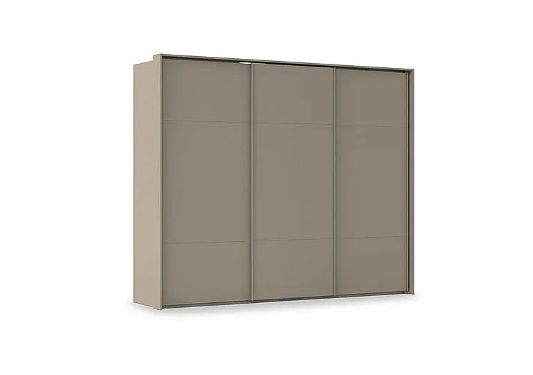 Haven 280cm 3 Door Slider Wardrobe with Décor Doors