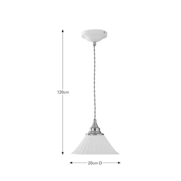 Lilbourne Ribbed Ceramic Pendant Light 5