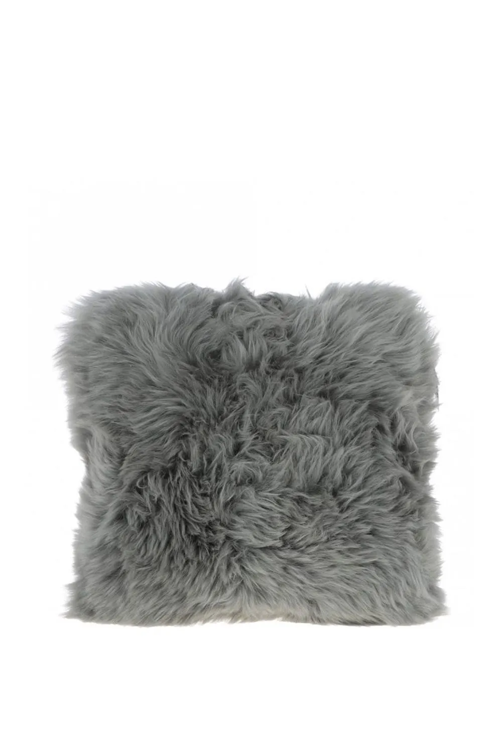 Fenland England Real Sheepskin Fluffy Cushion in Light Oak