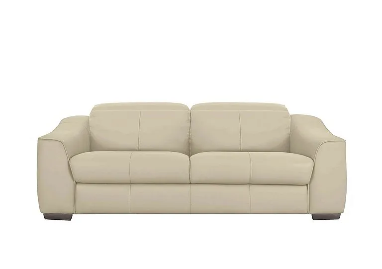 Xavier 3 Seater Leather Sofa - BV Bisque