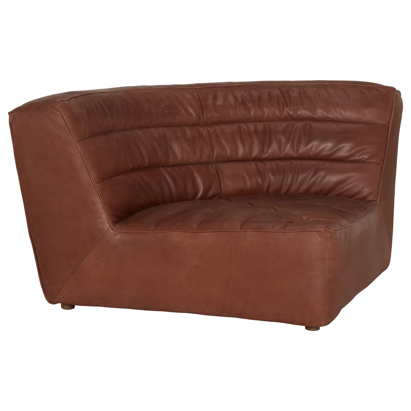 Timothy Oulton Shabby Sectional Corner Modular Sofa, Brown Leather | Barker & Stonehouse 3