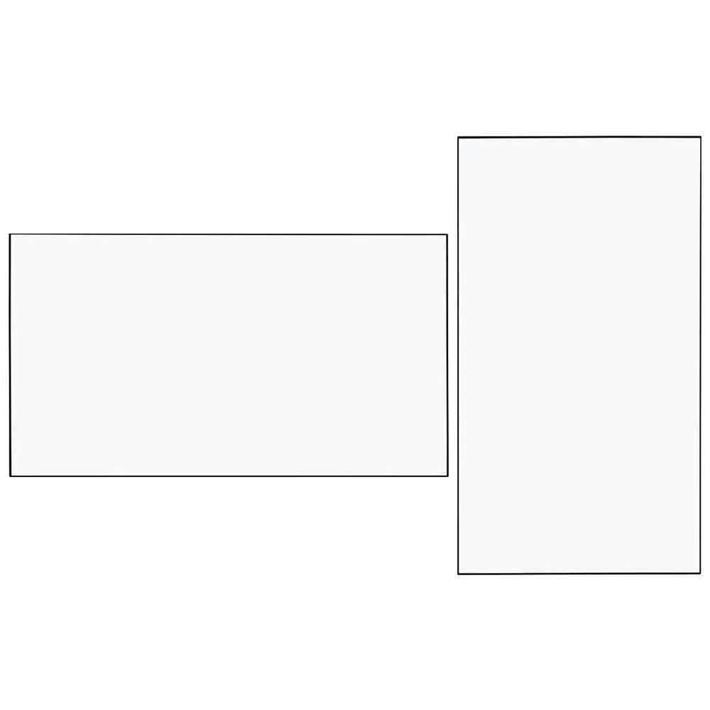 Heal's Fine Edge Mirror Rectangle 90x50cm Black 1