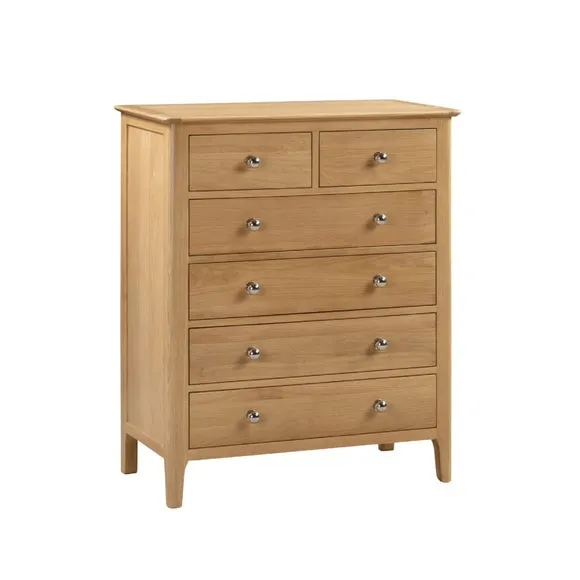 Cotswold 6 Drawer Chest, Oak 2