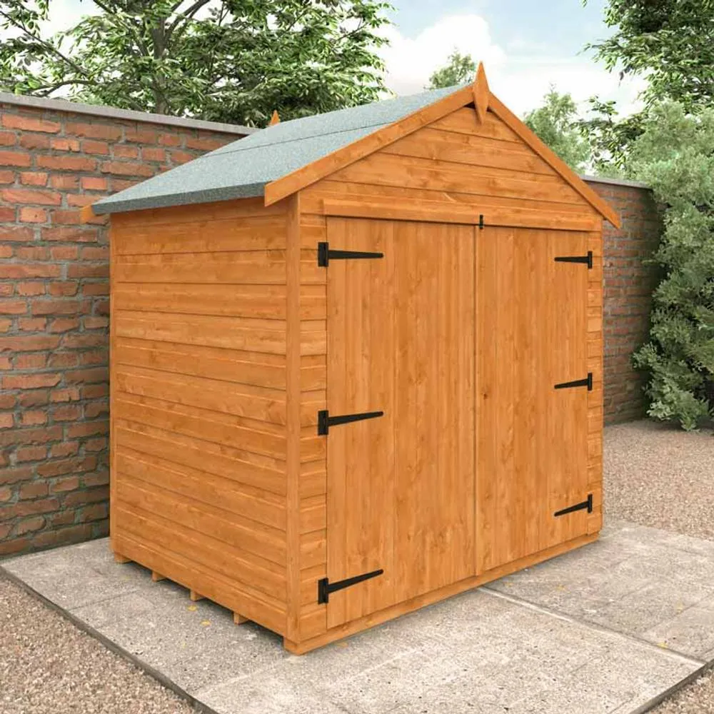 Buttercup Farm 4x6 Flex Apex Bike Shed 12mm Flex - L123.8 x W175 x H195.3 cm in Burnt Orange 6