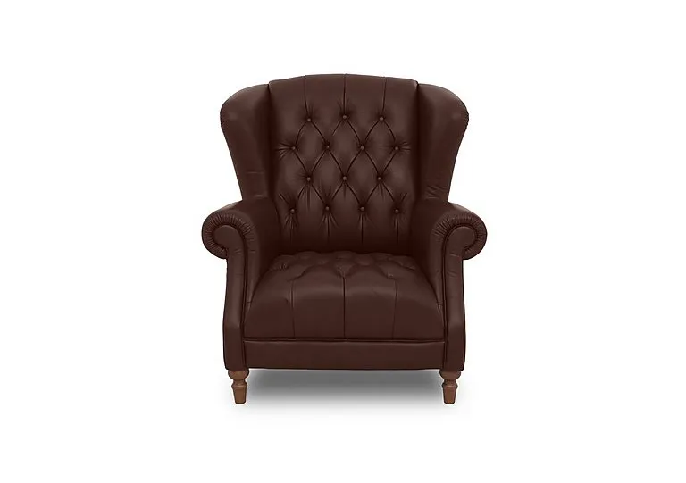 Columbus Leather Wing Chair