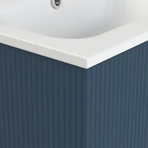 Duarti by Calypso Burford Navy Blue Vanity with Elsdon Basin - 600mm 2