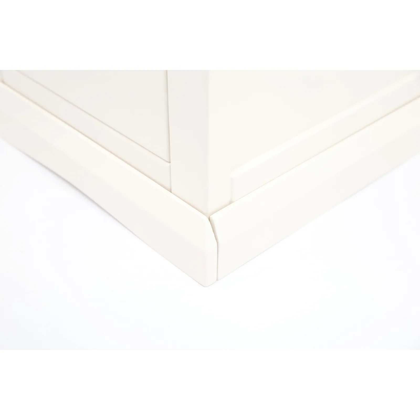 Cabinet Bits Castelli 5 Drawer Narrow Chest of Drawers Brass Knob in Off-White 6