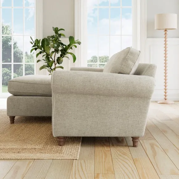 Flori Basket Weave Corner Chaise Sofa 3