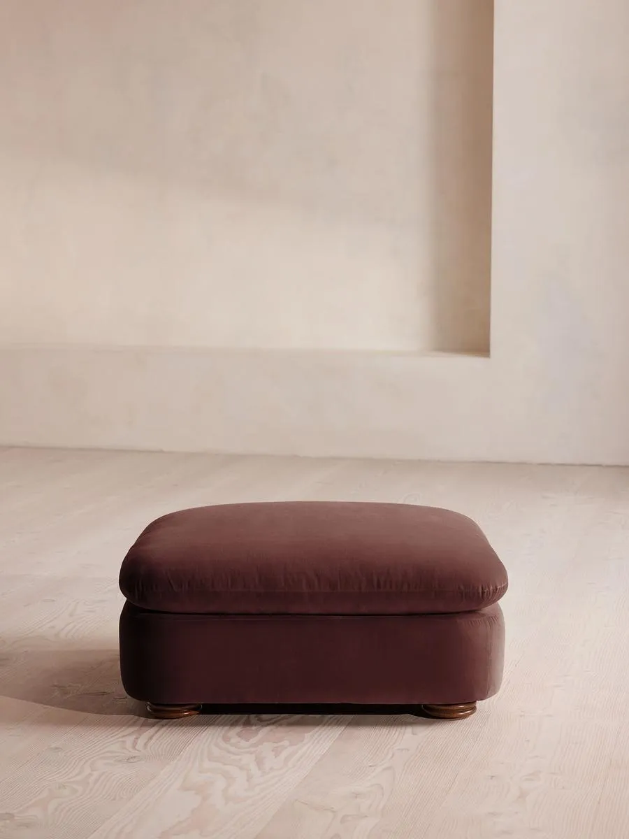 Rava Ottoman, Velvet, Aubergine