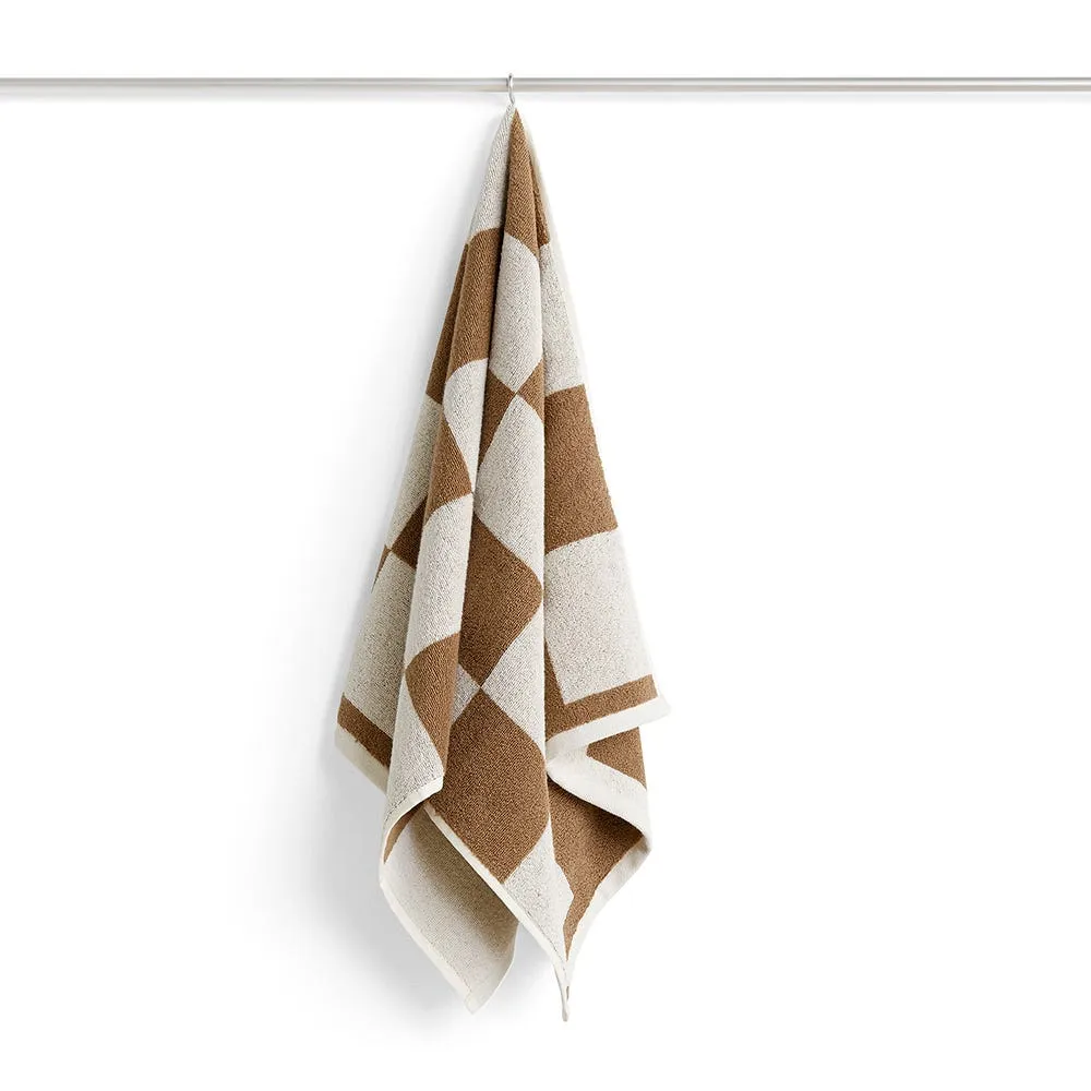 HAY Check Hand Towel Capuccino 2