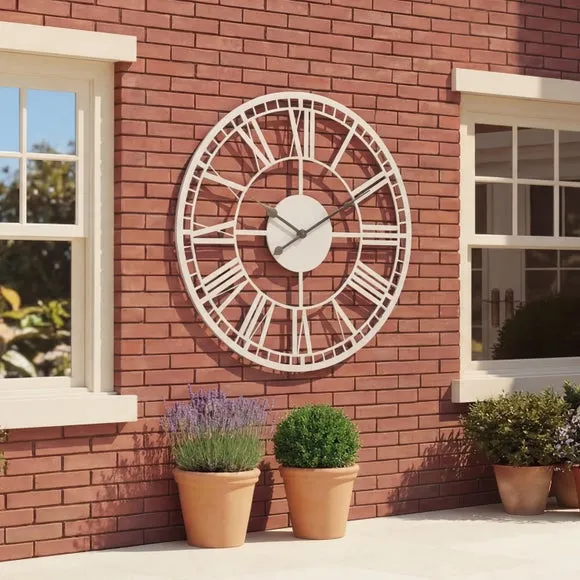 Charles Bentley Malham Indoor Outdoor Round Skeleton Wall Clock
