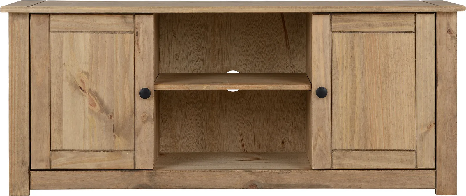 Seconique Panama 2 Door 1 Shelf Flat Screen TV Unit in Light Oak 2