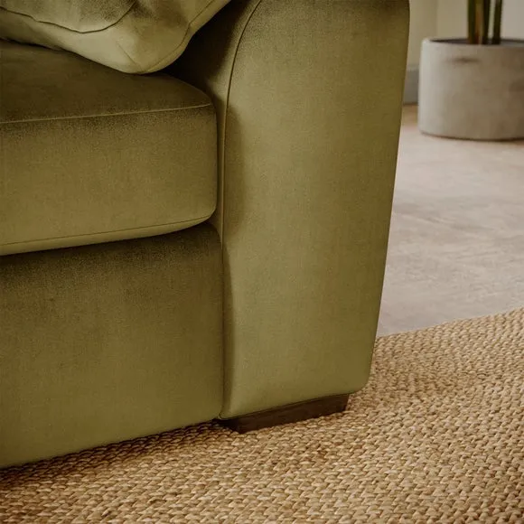 Milton Matte Velvet Corner Chaise Sofa 5