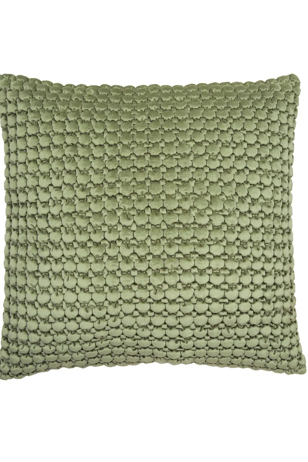 Appletree 'Bobble' Velvet Filled Cushion in Olive 2