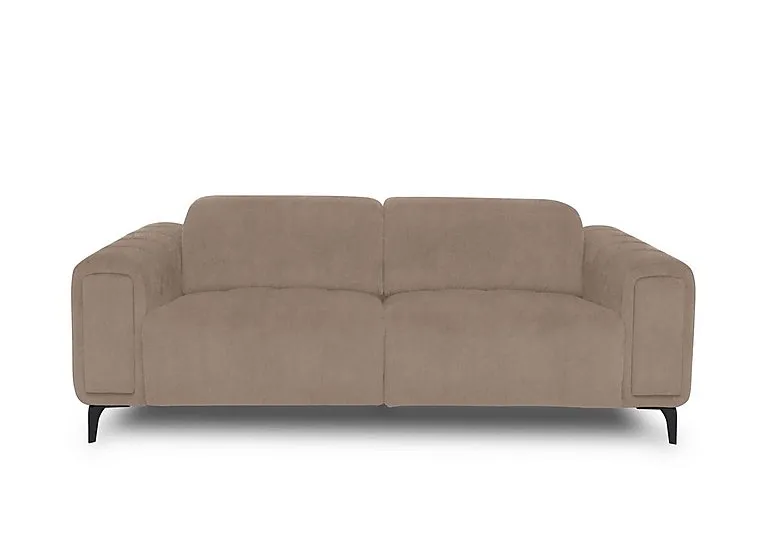 Elphaba Fabric 3 Seater Sofa with Storage Arms - Manhattan Nutmeg