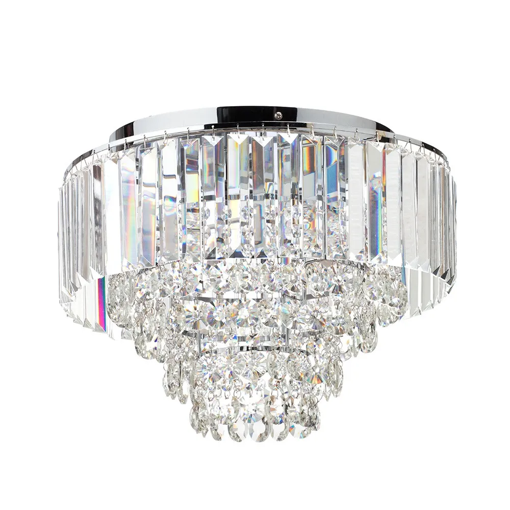 Paladina Flush Ceiling Light, Chrome 1